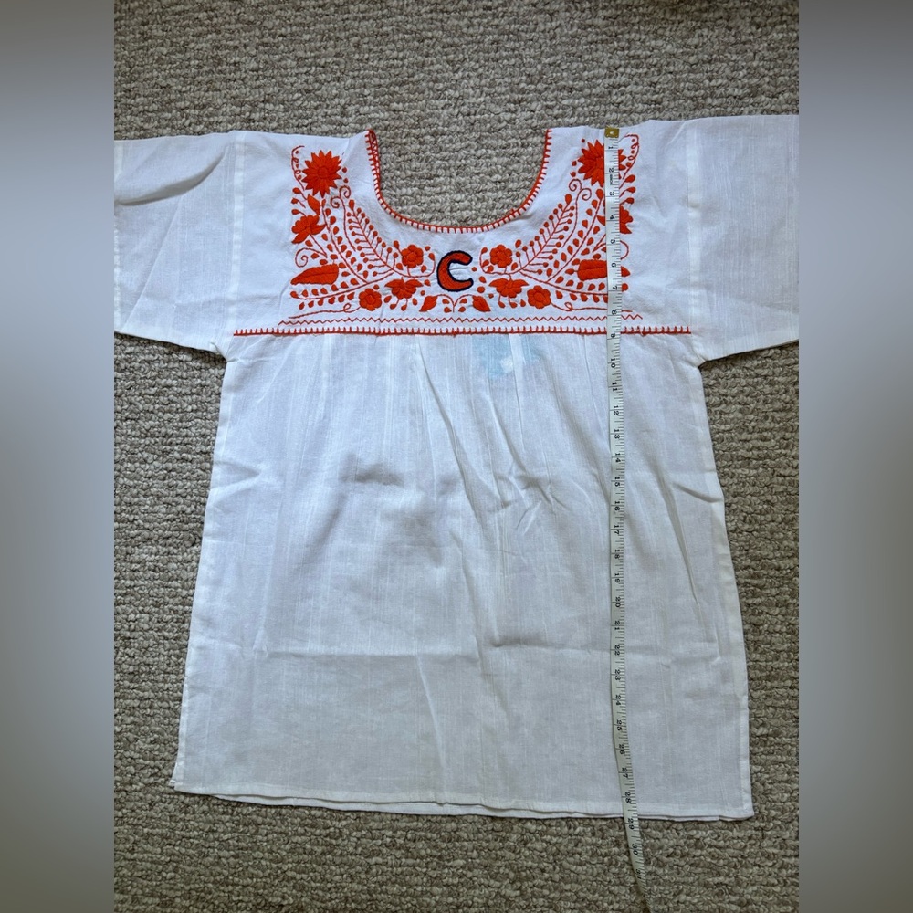 Clemson Kickoff Couture Embroidered White and Orange Women's Top Size Large - Picture 7 of 9